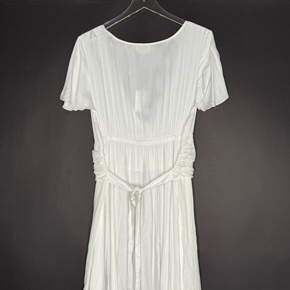 Coven and Co XL NEW Halo Gown Bump Friendly White Romantic Soft Flowy - Picture 6 of 15
